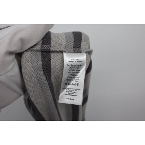 Eddie Bauer Mens Striped Gray Polo Shirt TXL 100% Cotton Short Sleeve - Picture 5 of 13